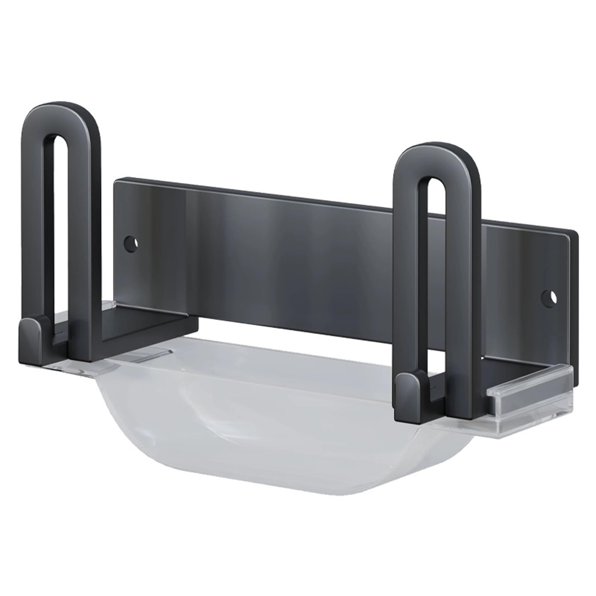 StaZamor No-Drill Carbon Steel Router Shelf Wall Mount with Cable Organizer, Black Shelf Holder for Modem, WiFi Box, Smart Hub, Wall Mount Stand
