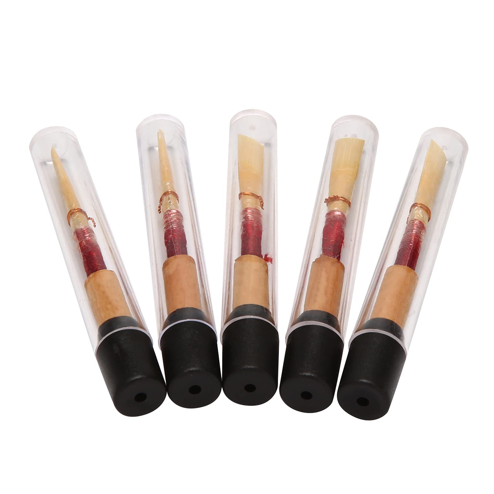 Bloepum 5pcs Oboe Reeds, Strength Medium Soft Handmade Oboe Reeds with Red Cork