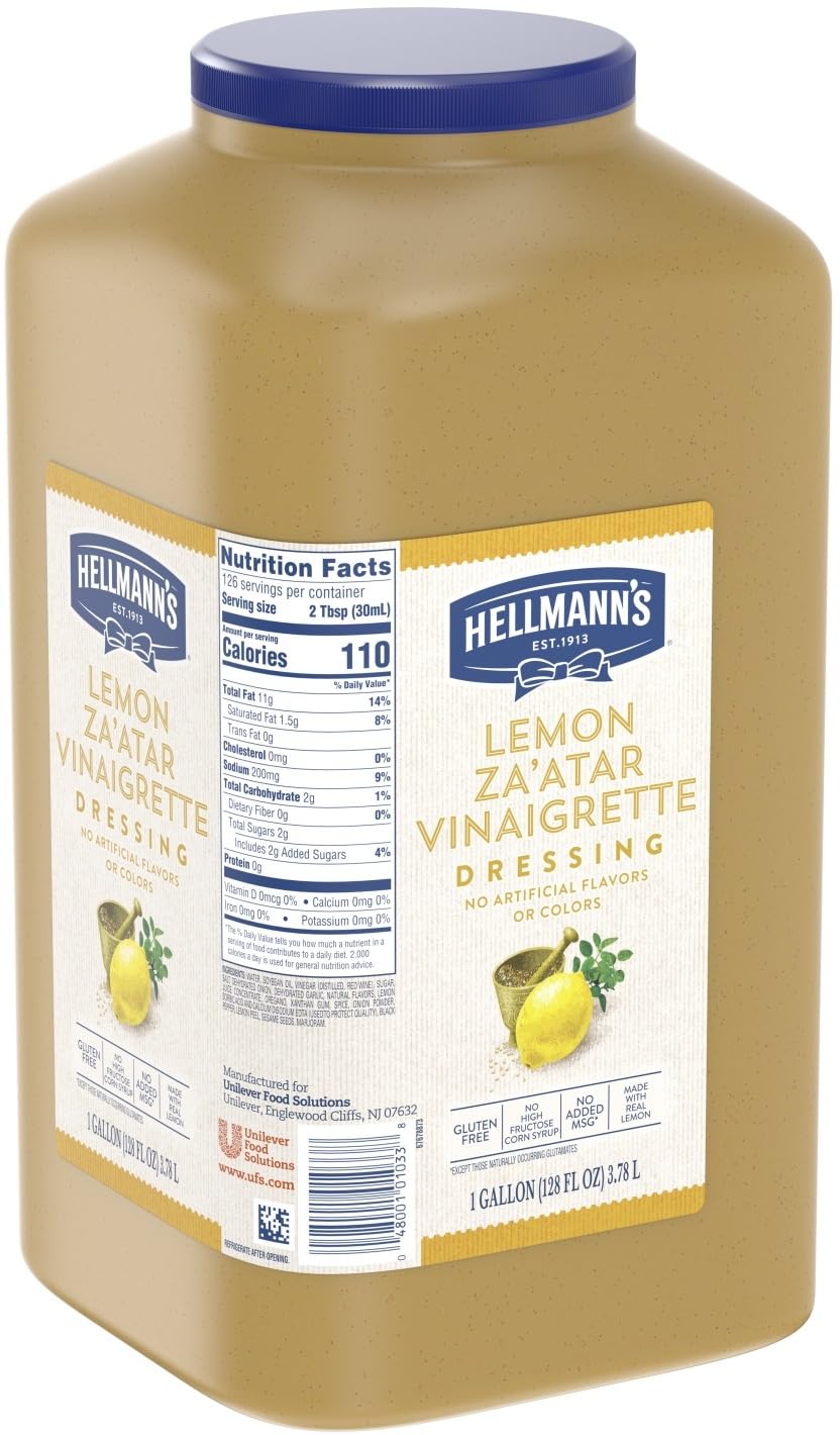 HELLMANN'S Lemon Za'atar / 128 Ounce (Pack of 4) / 1 Balsamic