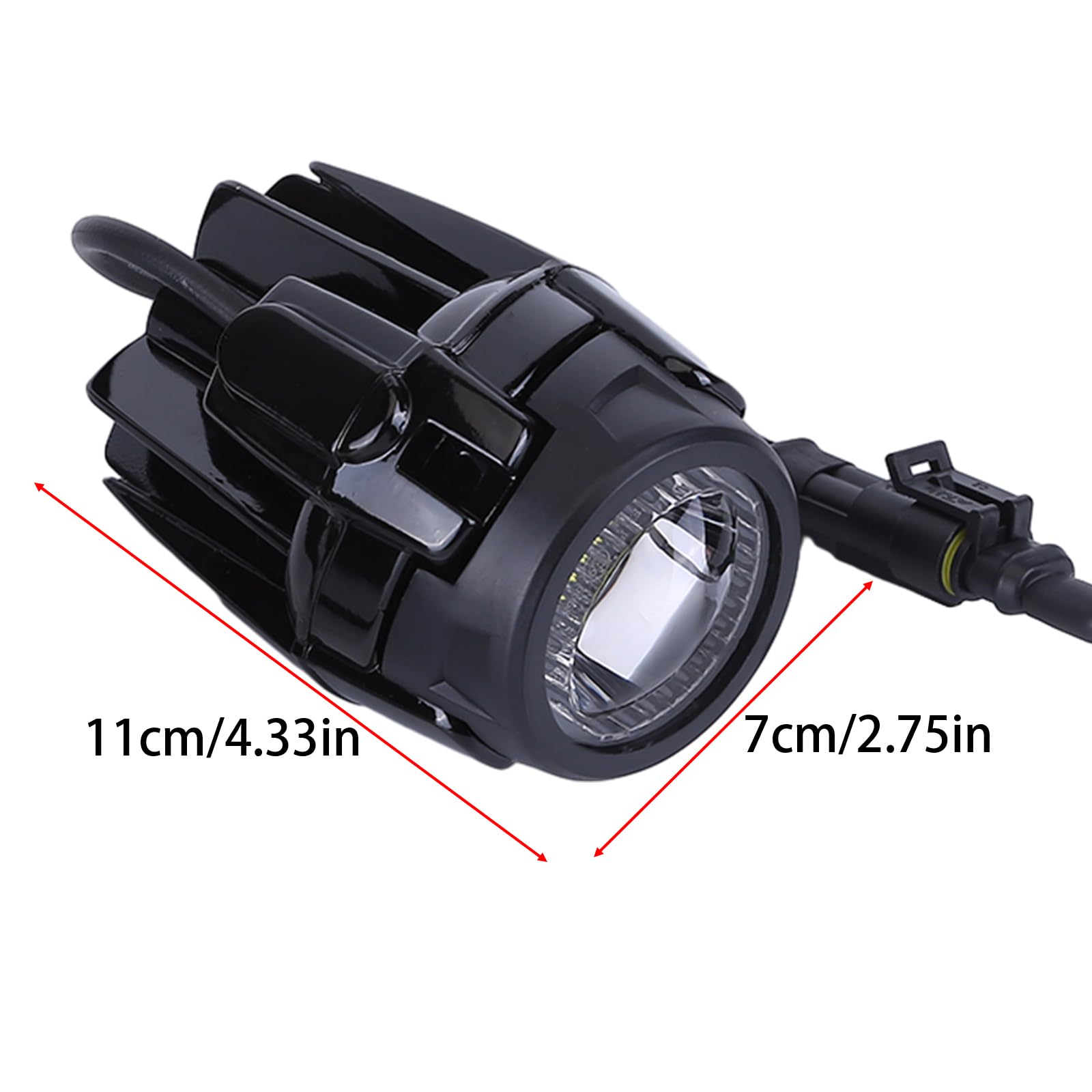 2X Zusatzscheinwerfer Motorrad Nebelleuchte, 12V LED Scheinwerfer, Schutzgitter + Kabelbaum 40W 4000LM Passend für BMW R1200GS F850GS