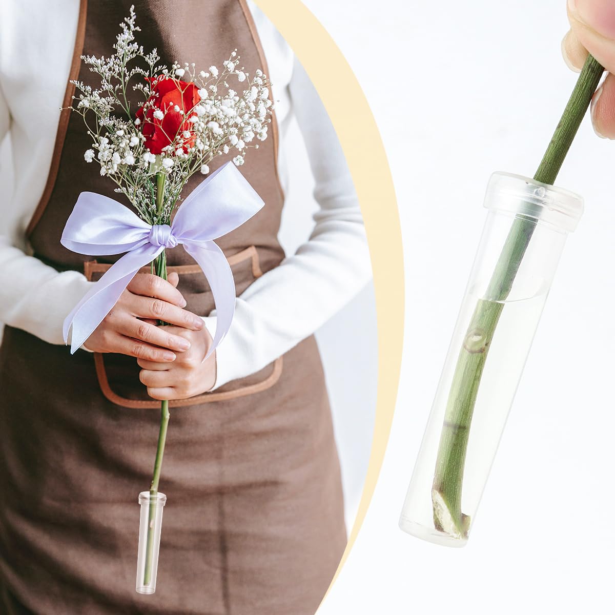 Floral Water Tubes For Flowers – 30-Pack With 6 & 12 Inch Tubes To Keep Bouquets Fresh Longer