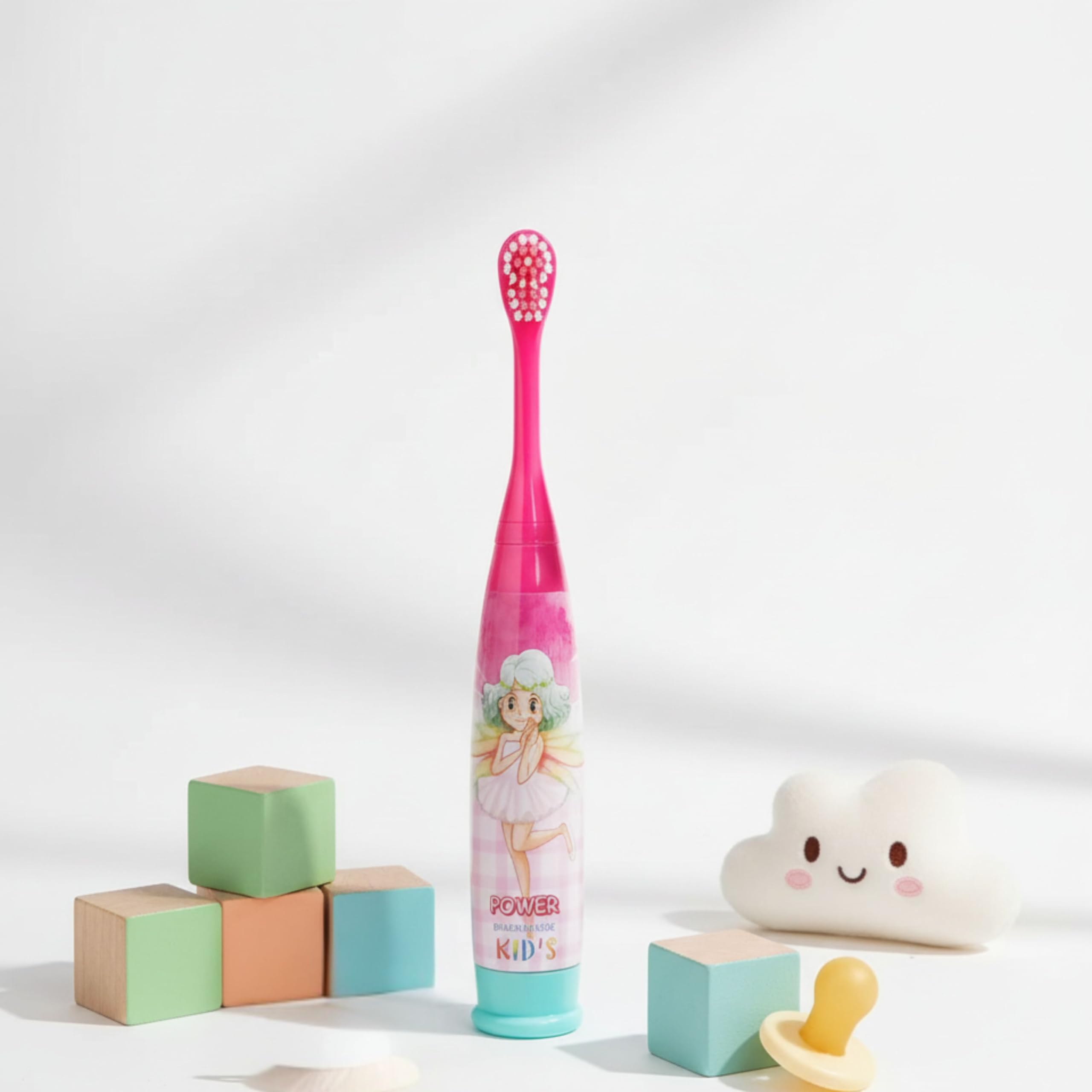 Aerex Electric Toothbrush for Kids Fun & Safe Effective Brushing Baby Junior Electric Vibrating Motion Sonic Toothbrush With Replacement Brush Head (Pink)-image-38