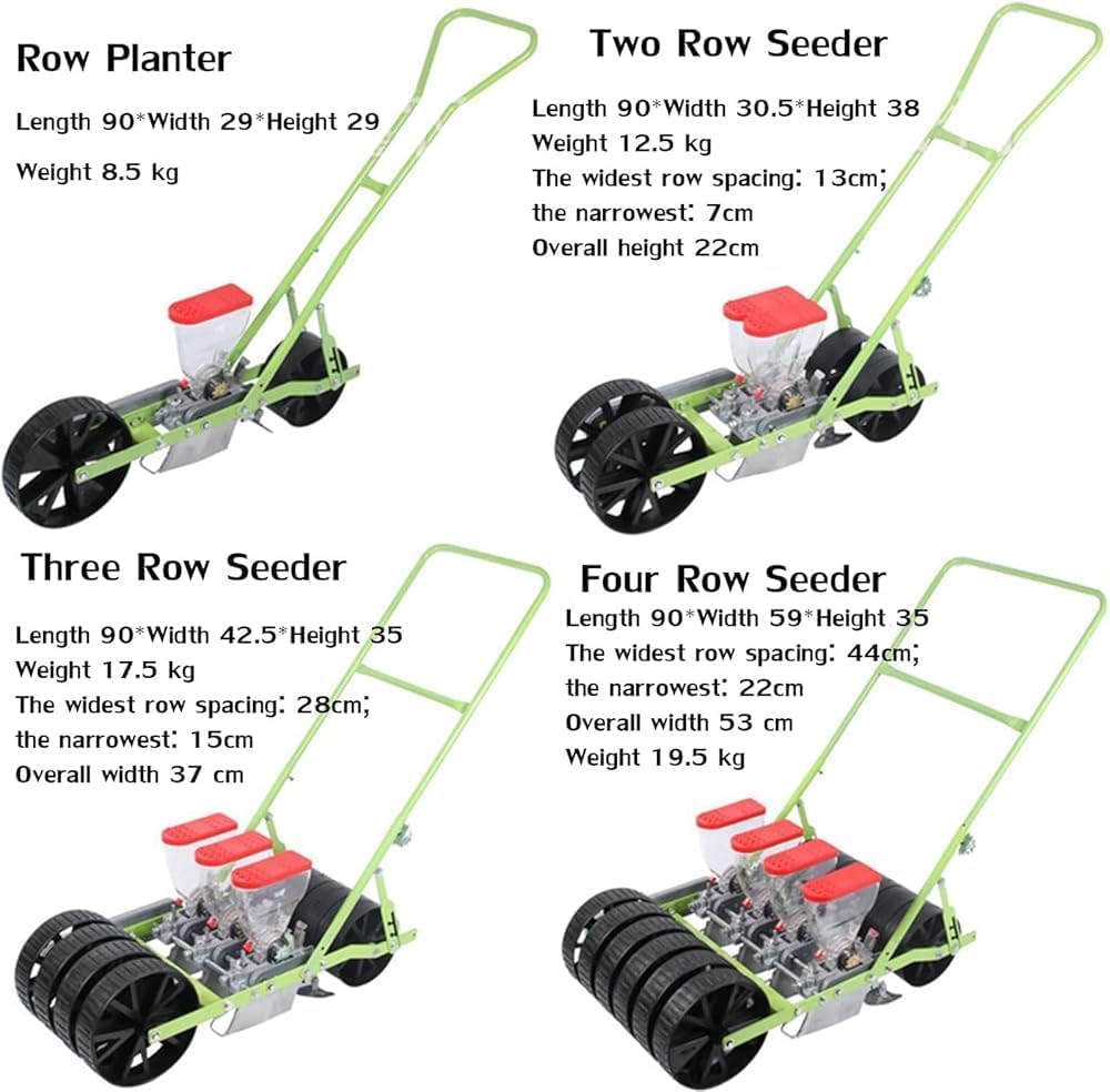 Sämaschine Hand,Gemüsesämaschine für Sojabohnen & ErdnüsseKohl, Radieschen,Sämaschine Rasen für Hobbygärtner Gartenstreuer, Einstellbarer Pflanzen Und Reihenabstand(Size:2line,Color:Stil-A)