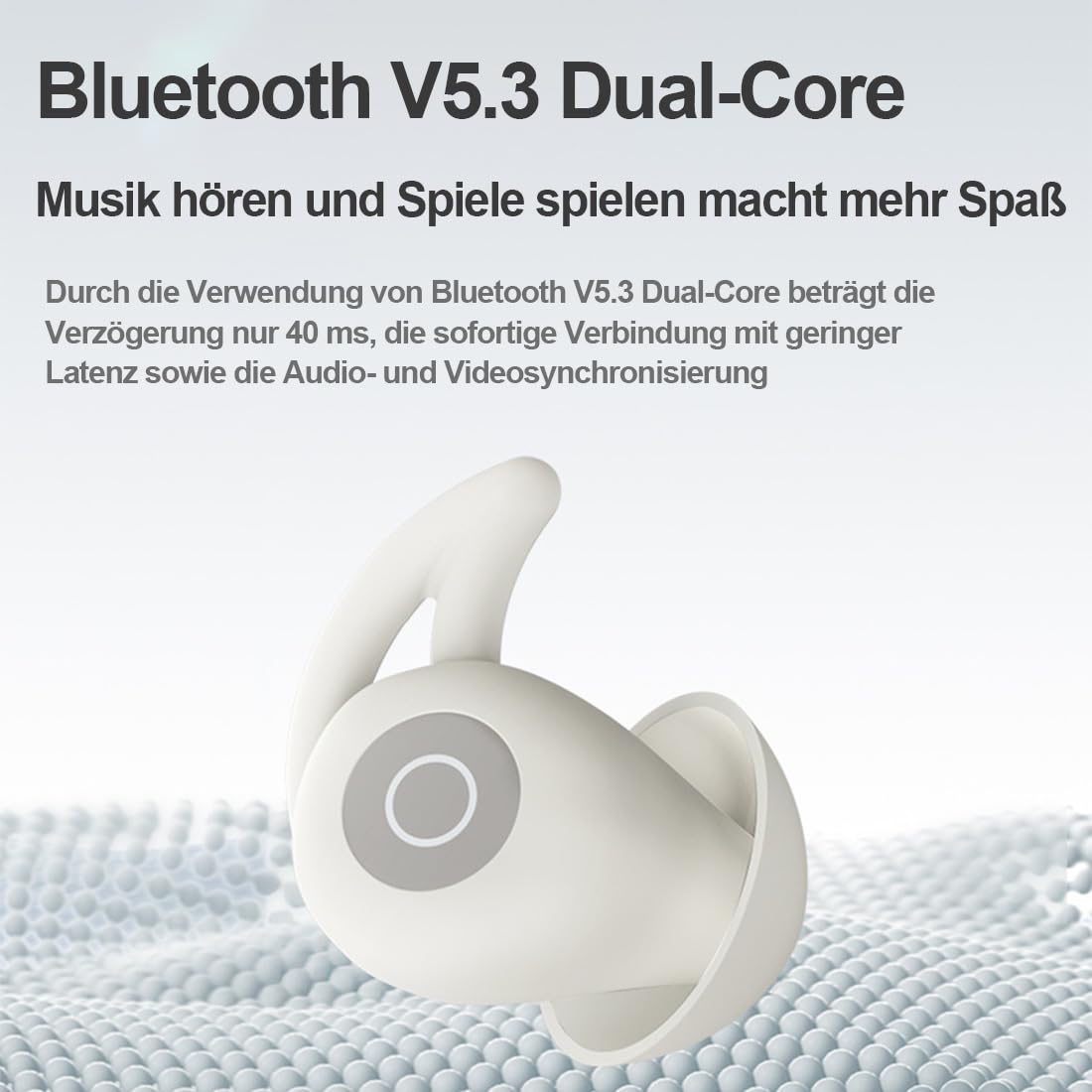 Novonell Snooze Pods Pro, Schlafkopfhörer Schlafkopfhörer Bluetooth mit Anc, Anti-Schnarch-Kopfhörer für Seitenschläfer (Schwarz)
