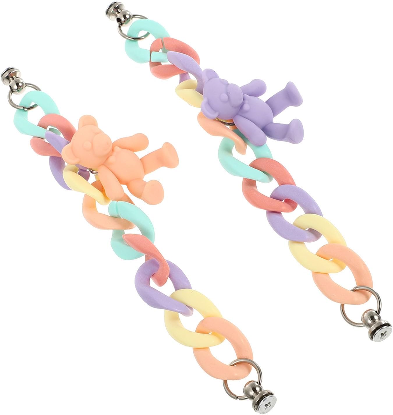 2pcs Acrylic Bear Phone Case Strap Accessory for Phone Cover Decor