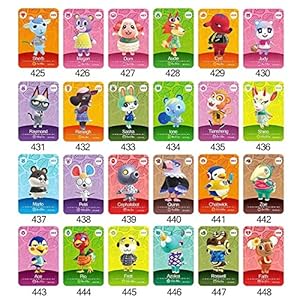 WNDZTECH Lot de 24 Cartes NFC Game Tag Rare Character Villager pour Animal pour Crossing New Horizons, Compatible Game Cards Series 5 pour Switch/Switch Lite/Wii U/New 3DS avec étui de Rangement