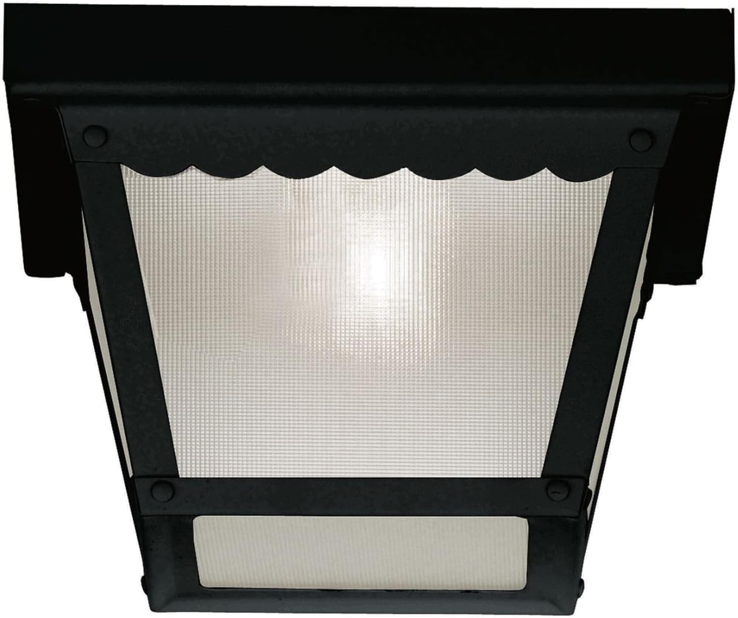 Savoy House 07044-BLK Outdoor 6'' Flush Mount with Frosted Shades, Black Finish