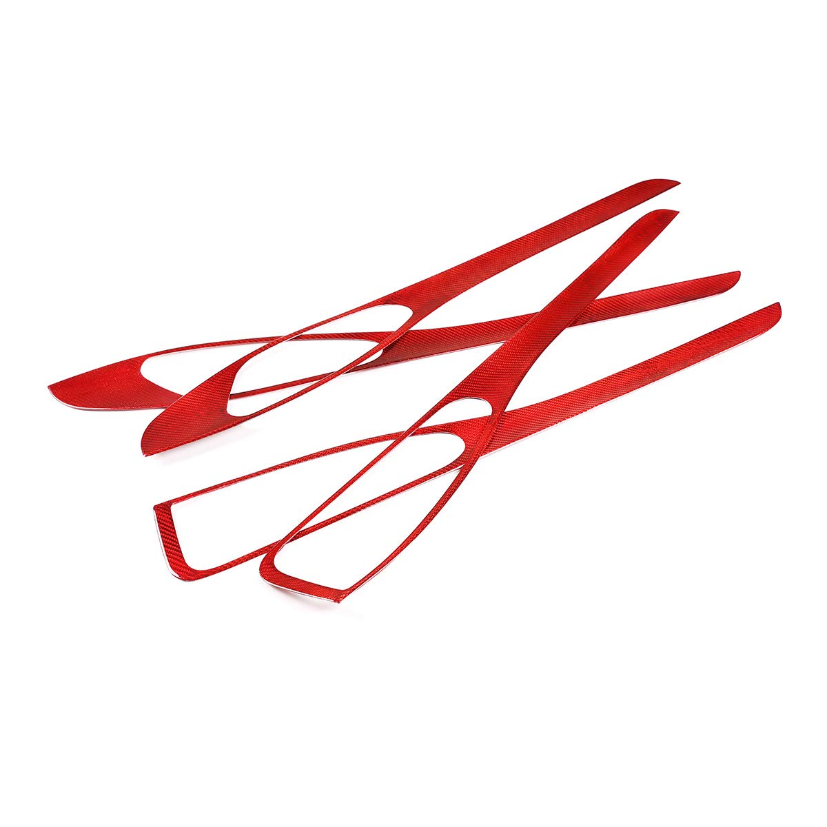 Czerwone prawdziwe włókno węglowe do Stelvio 2017 2018 2019 2020 do wnętrza samochodu osłona panelu wykończenia akcesoria