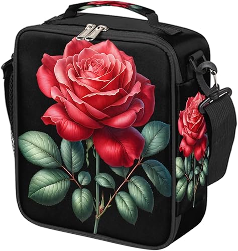 Miniatura 33 de Lonchera con diseño de unicornio y galaxia arcoíris para niños y niñas, bolsa de almuerzo aislada con correa ajustable para el hombro, reutilizable,