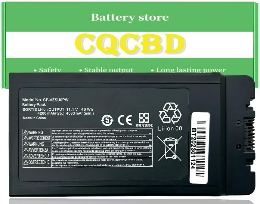 CQCBD CFVZSU0PW Laptop Battery for Panasonic TOUGHBOOK CF