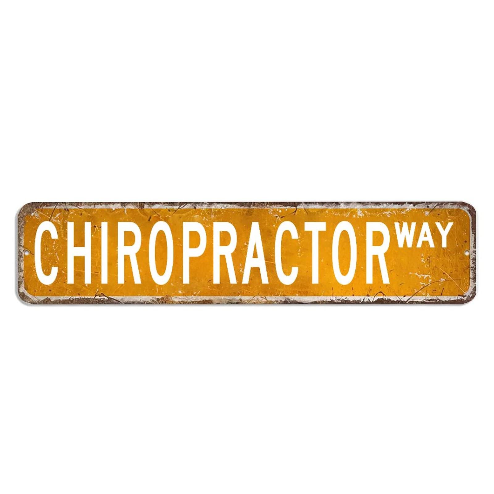 peiyeety Vintage Metal Tin Sign Chiropractor Way Retro Street Sign, Rustic Wall Decor for Home,Office, Man Cave, Garage, Kitchen, Office, Farmhouse, Patio, Garden, Porch, 4 * 16 inch
