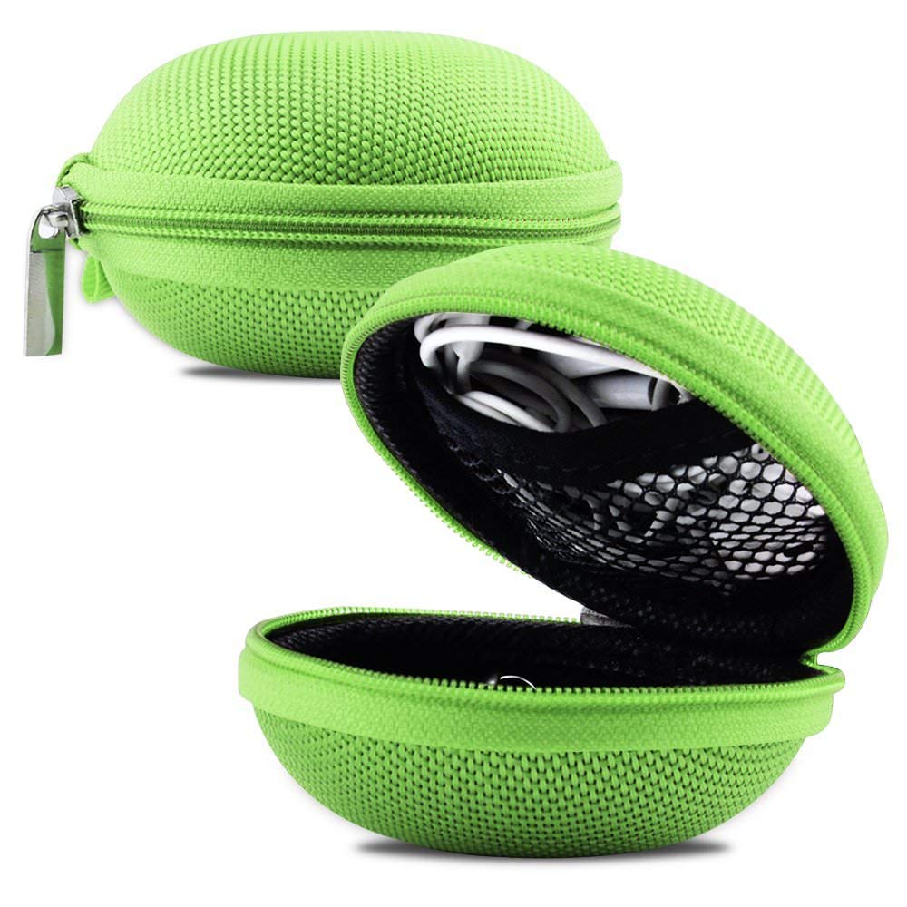 Green Earphone, Headphone Protective Hard Case, Storage Box, Carrying Pouch for MuveAcoustics