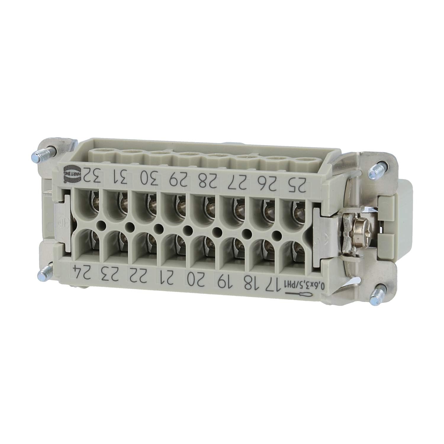 HARTING Han 16E Stifteinsatz (M) Schraubanschluss, 16-polig+PE 500V, 16A - 1 Stück