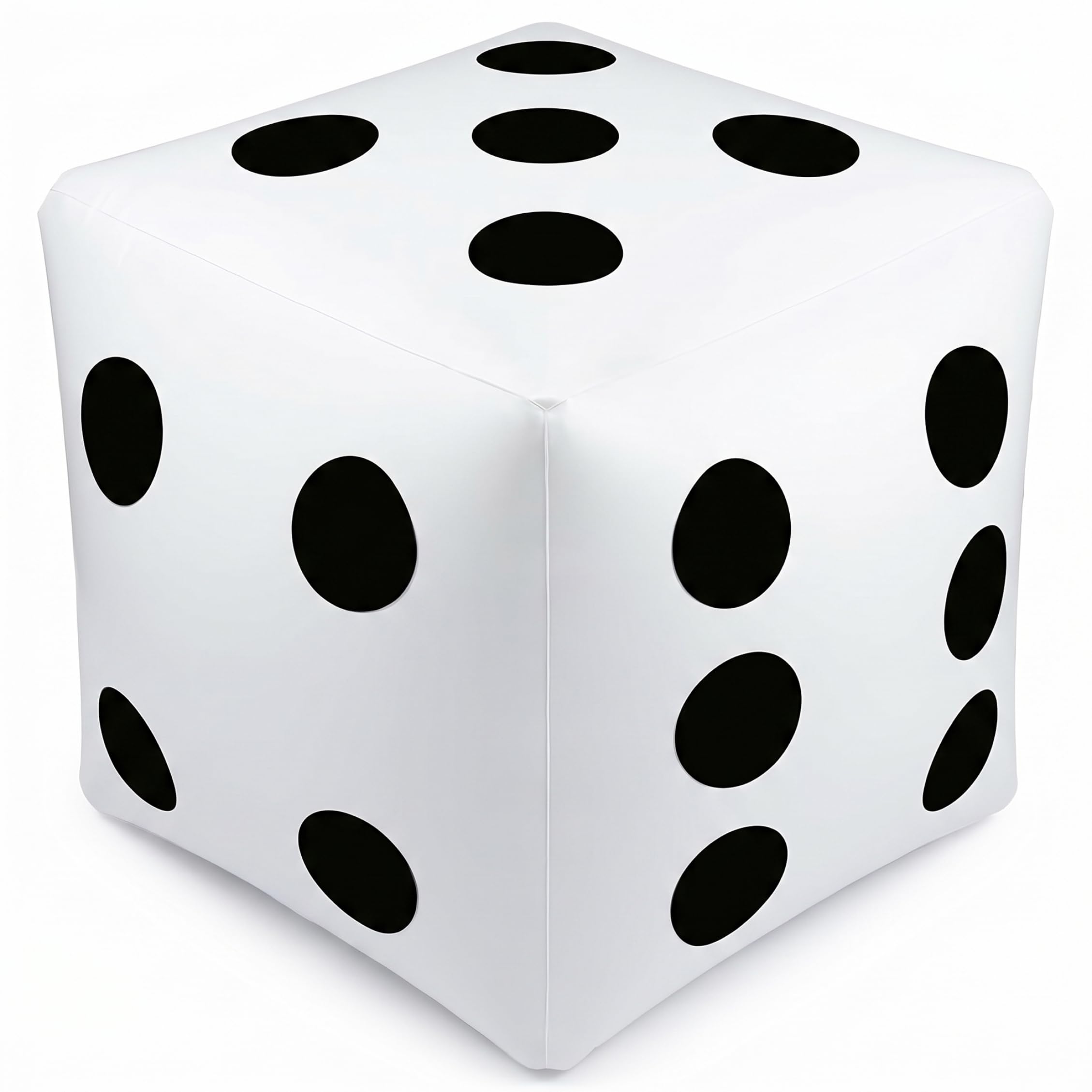 Juegos y Actividades de Fiesta, Dados inflables Gigantes, 40 Pulgadas, PVC a Prueba de Fugas, Blanco, Diversión en el césped