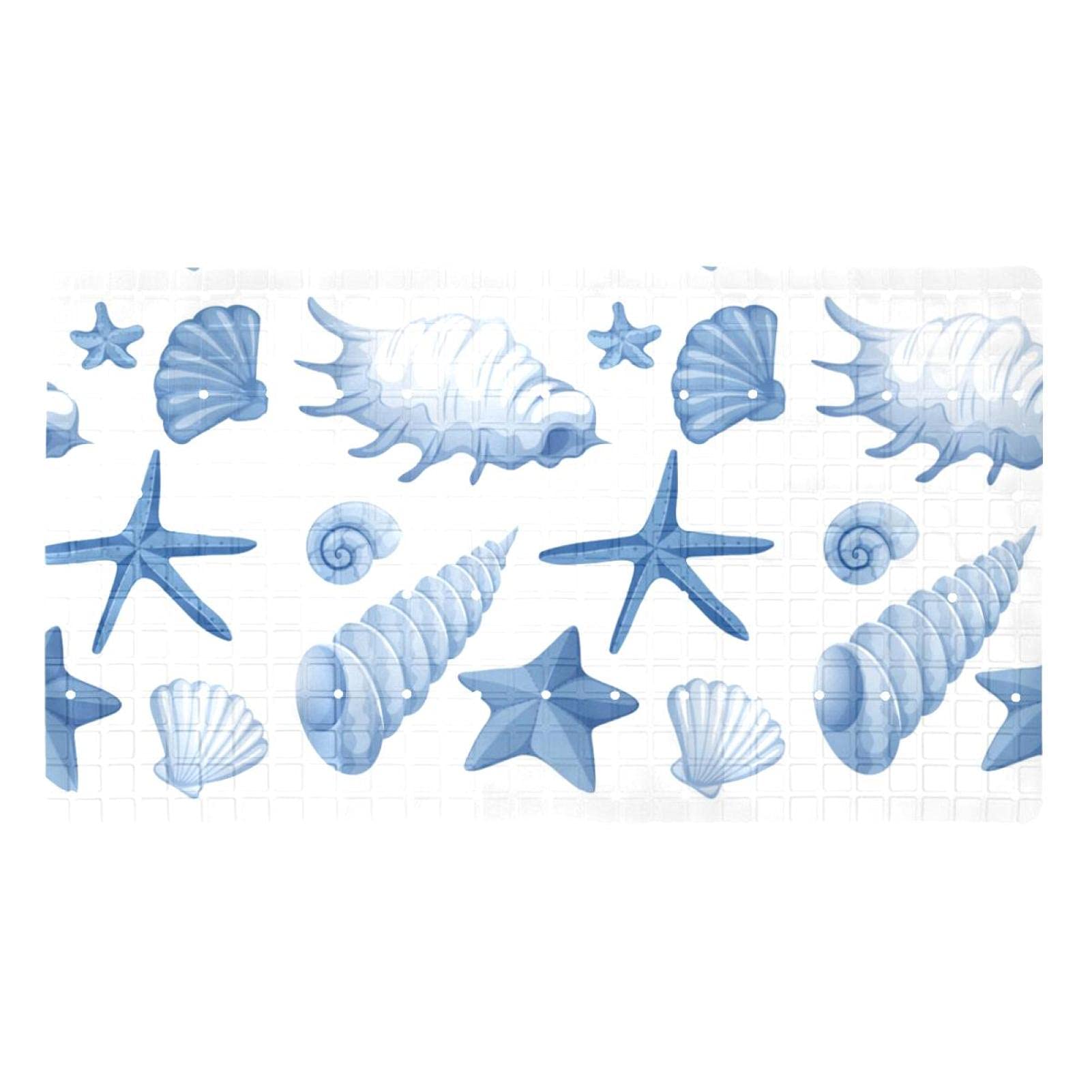 Tapis de bain antidérapant Bennigiry bleu 40x70 cm pour douche
