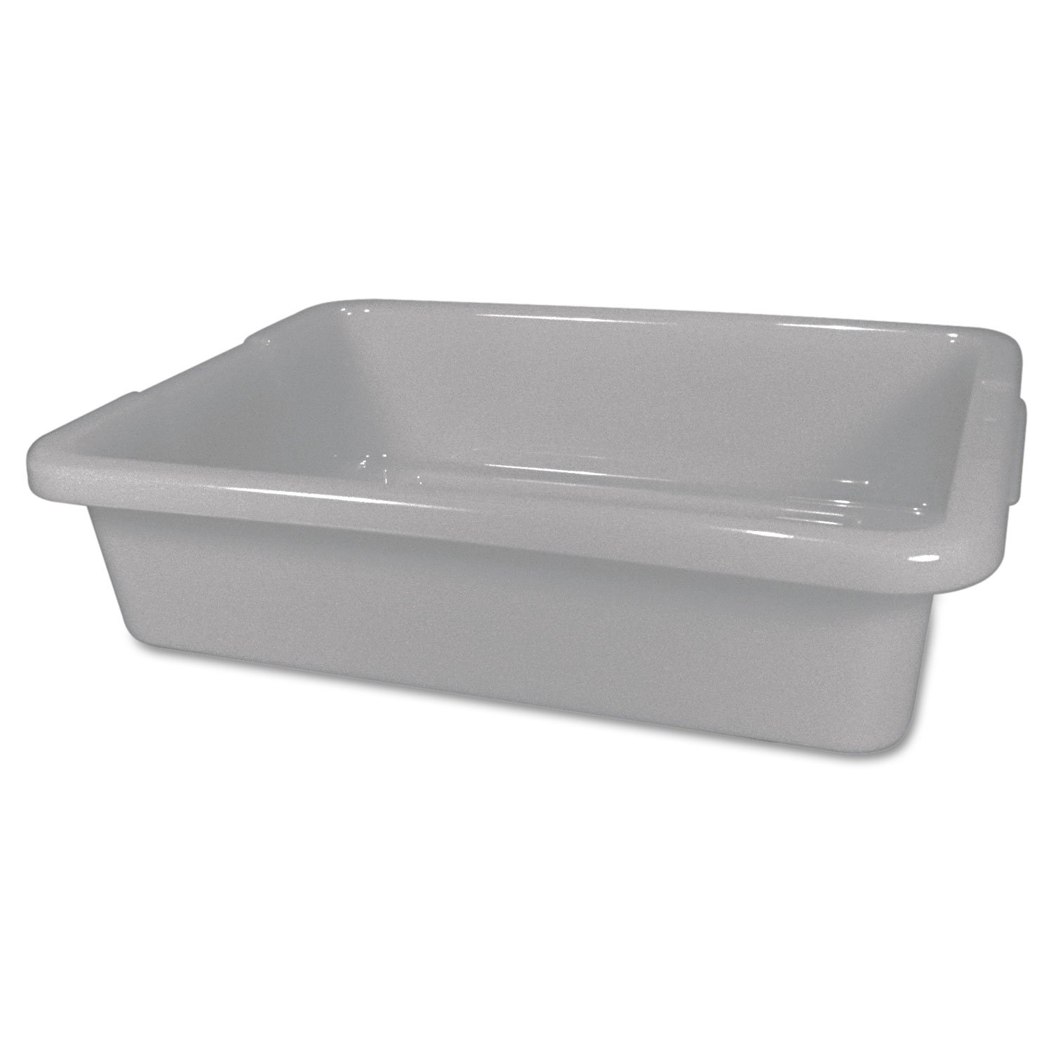 Rubbermaid Commercial Products Standard Bus/Utility Box, 4.6-Gallon, Gray, Plastic, Heavy Duty Restaurant Wash Basin/Dish Washing Tub for Kitchen Organization/Storage Undivided 4.6 Gallon Gray