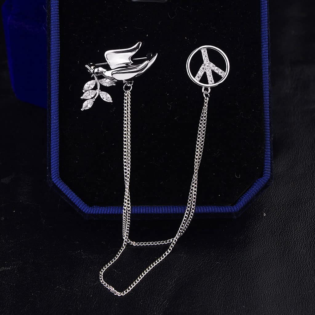 Brosche Broschennadeln Glückliche Schluckkette Broschen Luxus Atmosphäre Personalisierte Kragen Brosche Pin Herren Anzug Hemd Kragen Zubehör Frauen Broschen