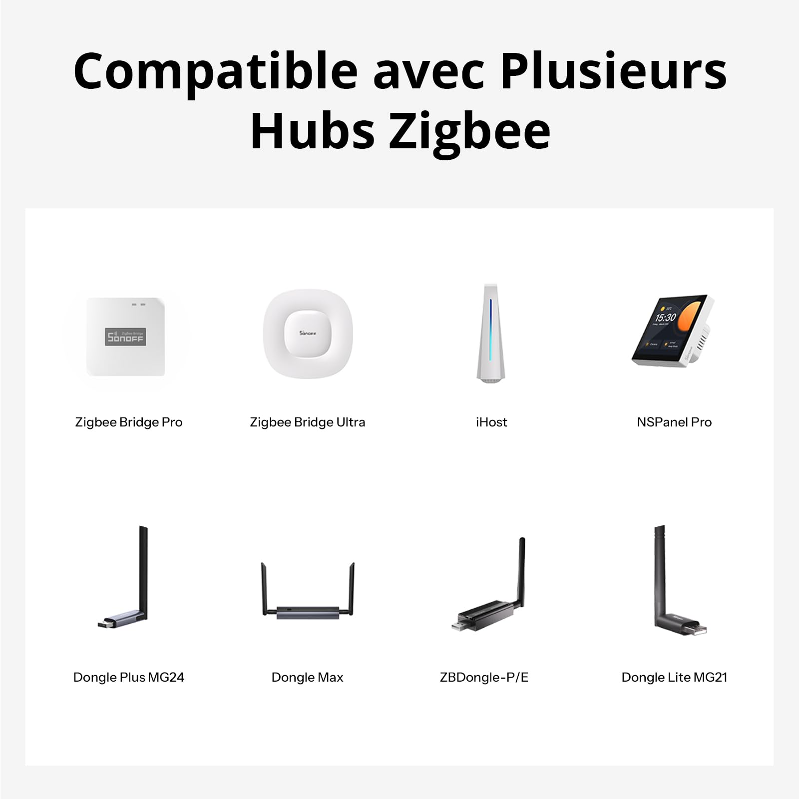 Interrupteur intelligent SONOFF MINI DUO-L Zigbee 3.0 Double canal Pas de fil neutre