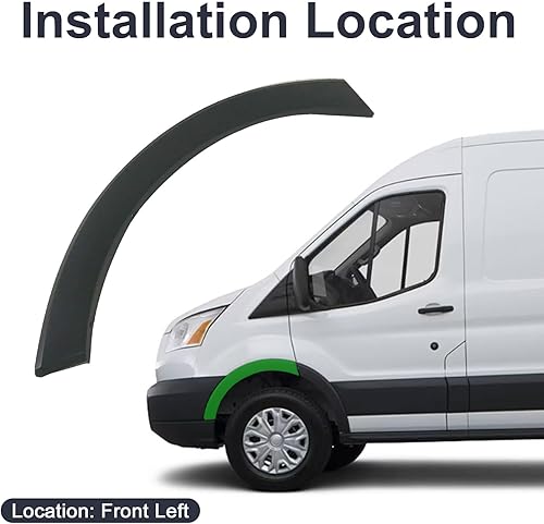 Miniatura 10 de Moldura para guardabarros de puerta delantera derecha, panel de arco de rueda, lado del pasajero, compatible con Ford Transit-150 Transit-250