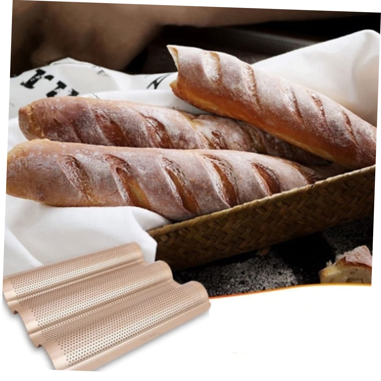 Französische Brotform Dreifach Geschlitzt Edelstahl 1 Stück