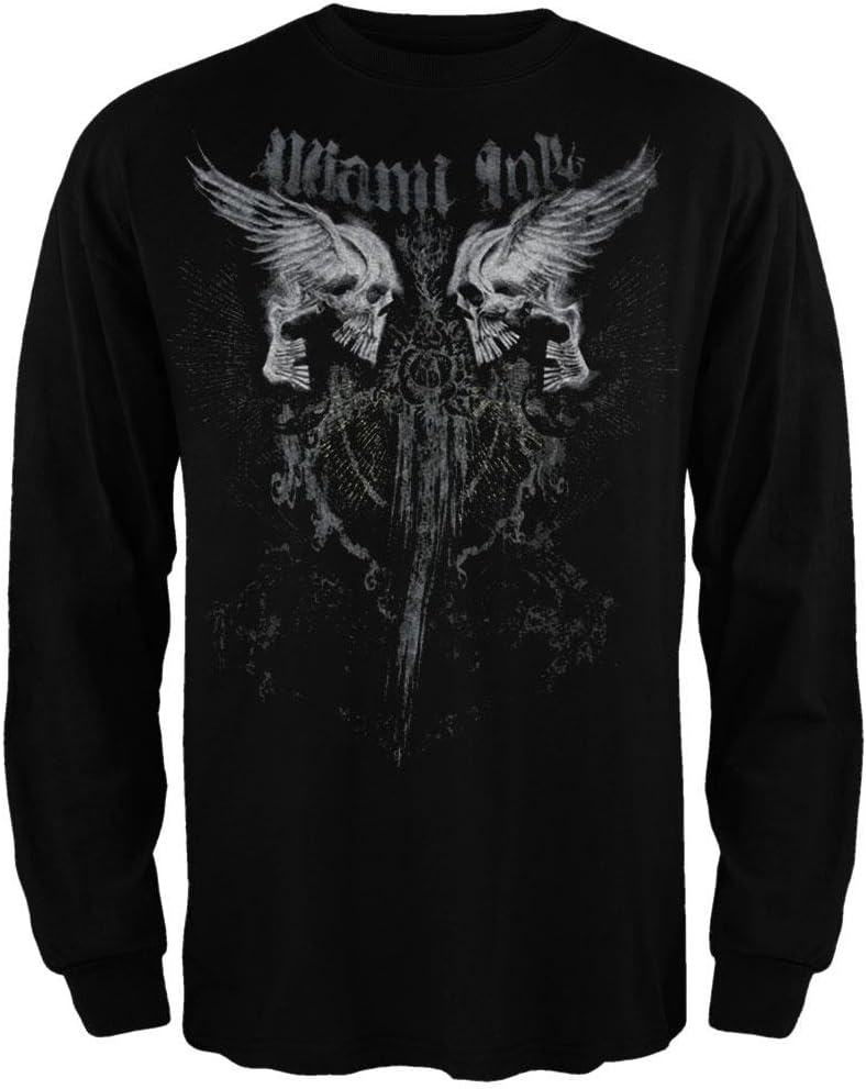 Miami Ink - Dragged Long Sleeve T-Shirt - Large Black
