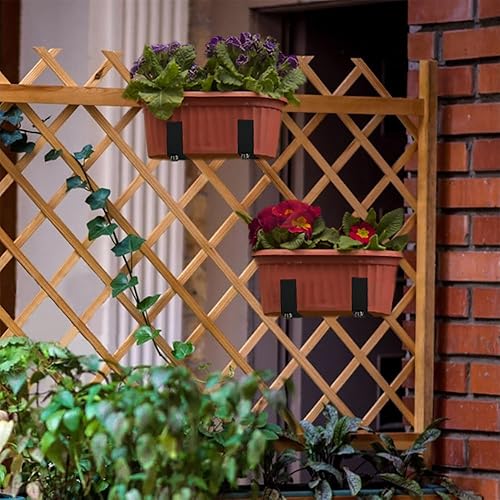 Miniatura 5 de Soportes de jardinera ajustables y desmontables, soporte para maceta, soporte para caja de flores colgante, soporte de caja de flores de ventana,