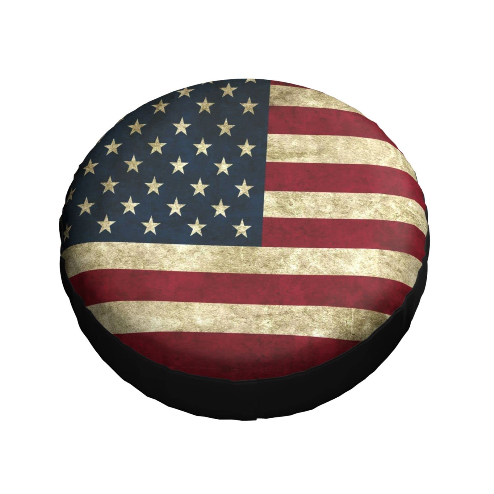 Cubierta de llanta de repuesto para bandera americana retro 01, impermeable, a prueba de polvo, cubierta de neumático UV para Jeep, remolque, RV, SUV y muchos vehículos de 17 pulgadas