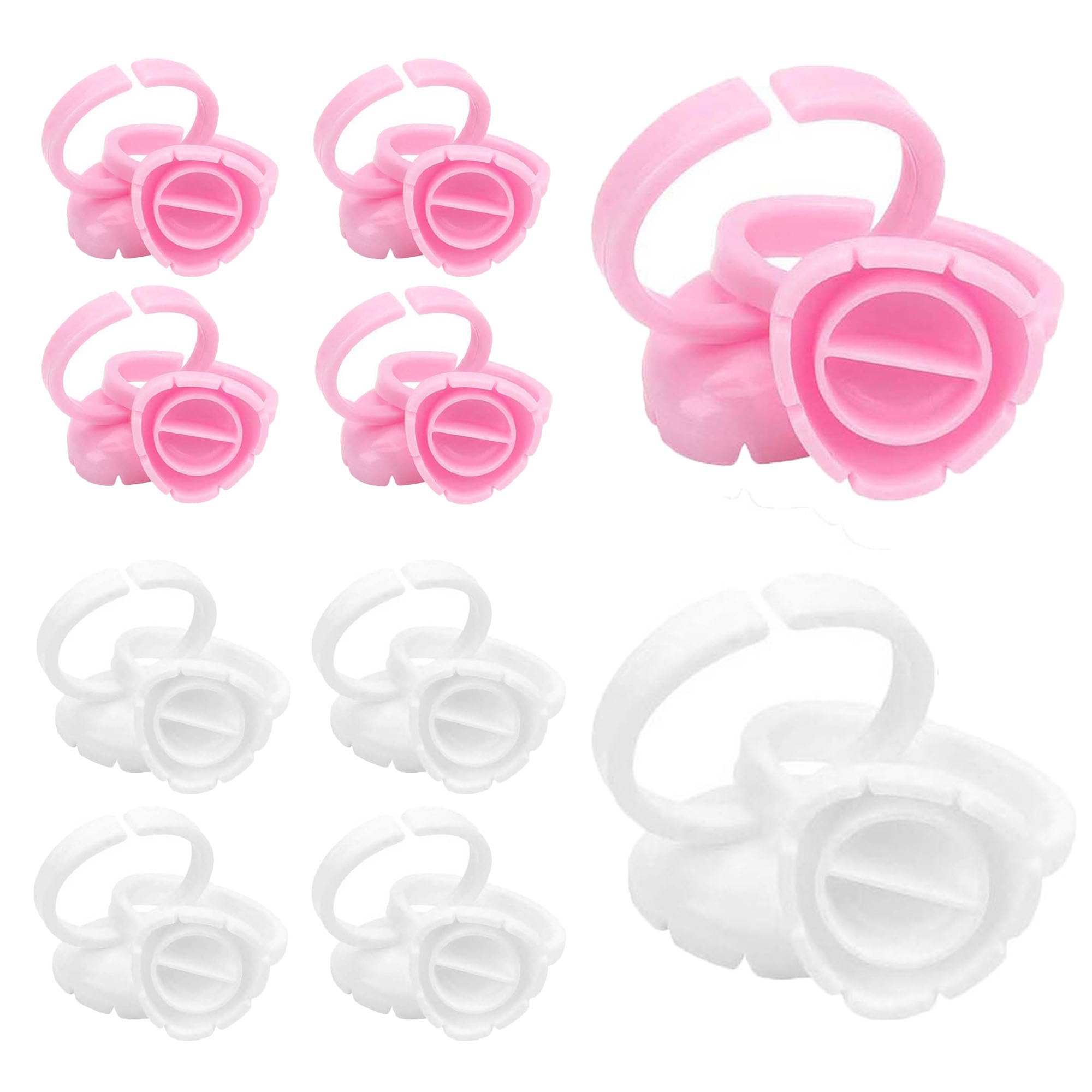 Glue Rings White Pink