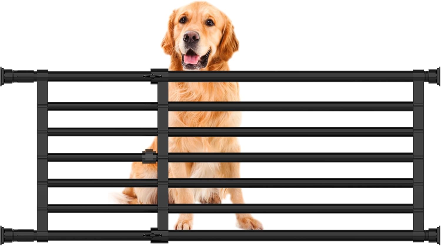 ZenithGate Short Dog Gate with Door, 21"-40" Width Expandable Dog Gate, Small Dog Gate for Indoor Doorways and Staircases, Pressure Mount Easily Step Over Pet Gate(12.2''H Medium)