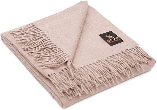 Miniatura 1 de Manta de lana de alpaca 100% para bebé, diseño de color sólido para cama, sofá, manta de lana de alpaca peruana, suave y cálida, 72 x 52 pulgadas