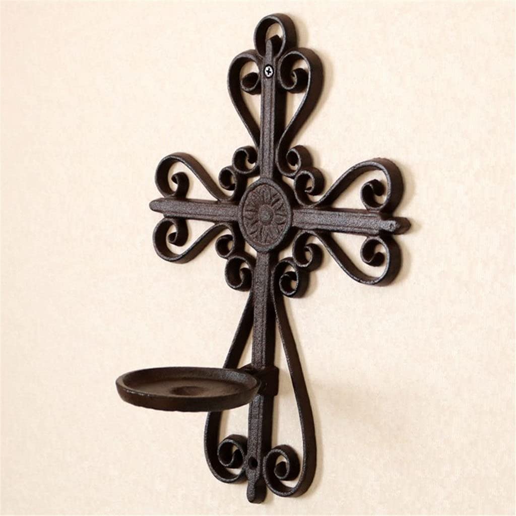 Kerzenhalter, Retro-Wandkerzenhalter, Metall-Kerzenständer, Vintage-Eisen-Teelichthalter, Gartenhof, Heimdekoration, Geschenk, Kandelaber-Dekoration (Onecolo ，Kerzenständer