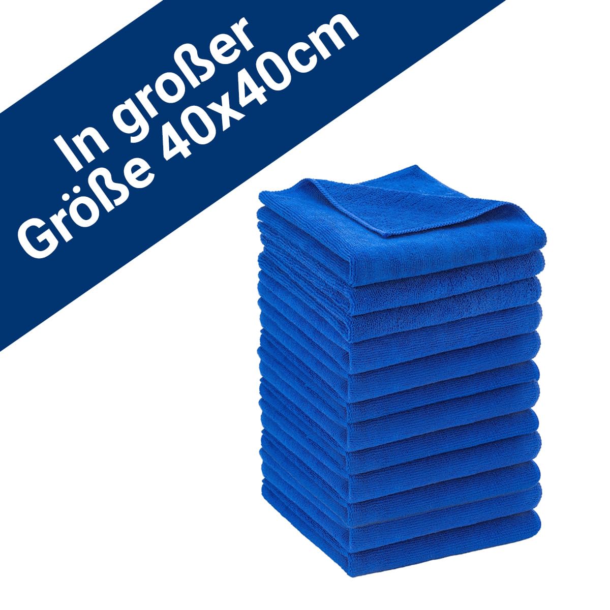 12 Panni In Microfibra PURFIE 40x40 Cm – Ultra Morbidi, Assorbenti E Senza Pelucchi – Per Casa E Auto - 3