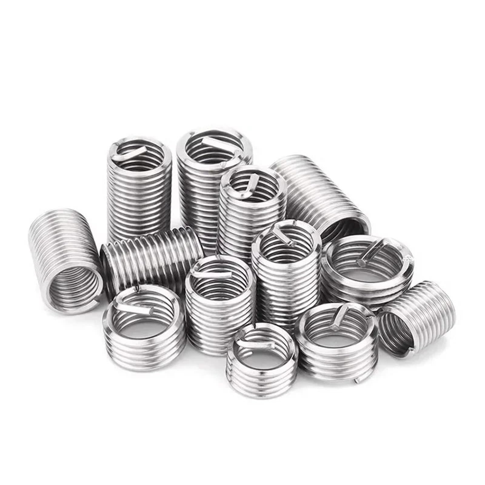 Inserto per riparazione filettatura, Manicotto filettato in acciaio inossidabile M1.6 X 0.35 da 20 pezzi for metallo, kit metrico for mobili for macchinari automatici(3D)