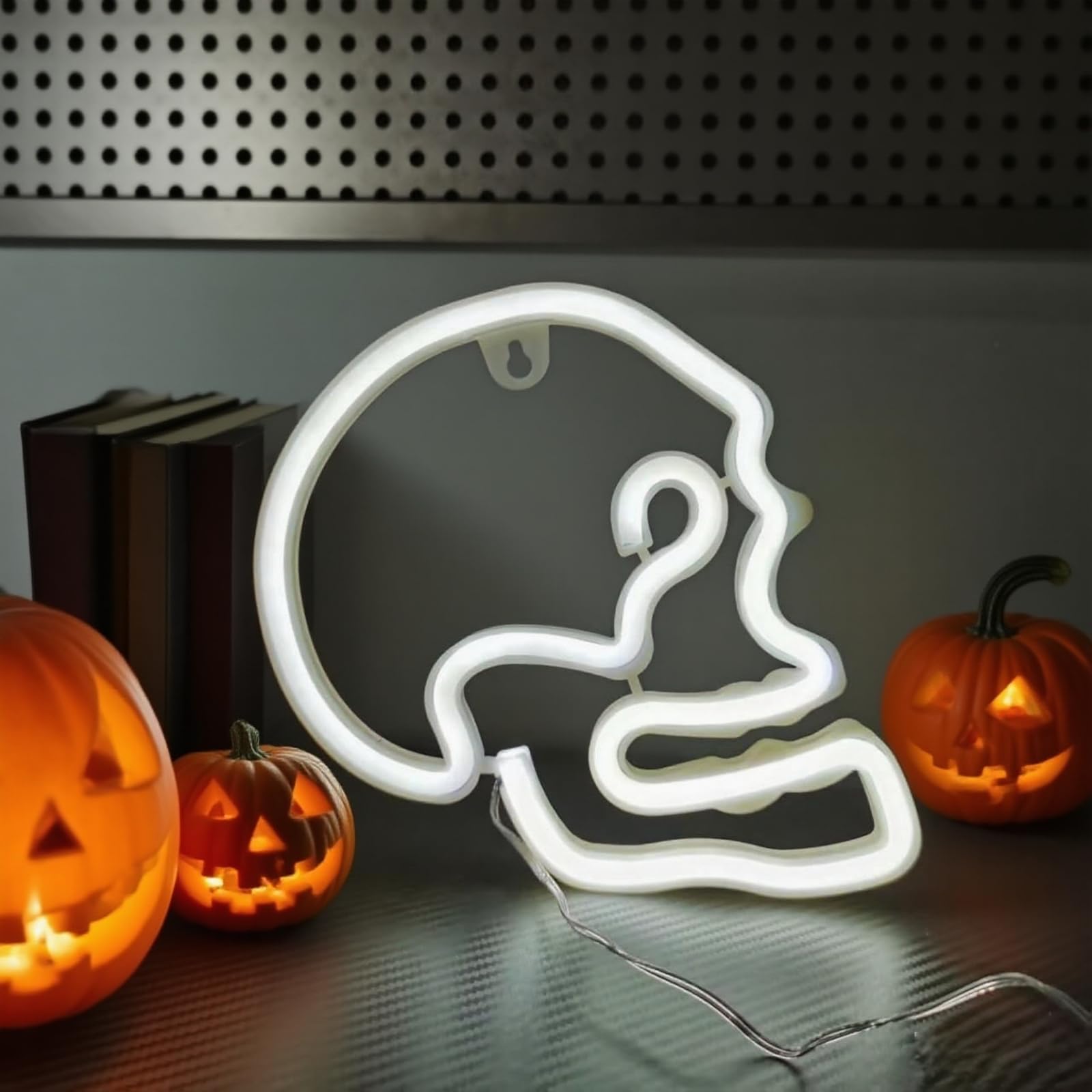 Neonowe znaki LED, lampa dekoracyjna w stylu Halloween, na walentynki, urodziny, wesele, przyjęcie, dekoracja domu, bateria i zasilanie USB, sztuka, dekoracja ścienna, 3 szt