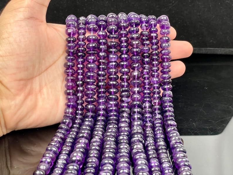 Améthyste naturelle AAA 8mm : perles rondes lisses pour la création de bracelets