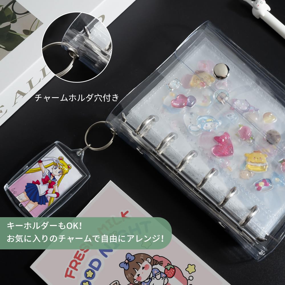 saya⭐︎A7クリアシール帳　透明リフィルセット Amazon.co.jp: シール帳 A7 透明 6穴 クリア リフィル20枚付