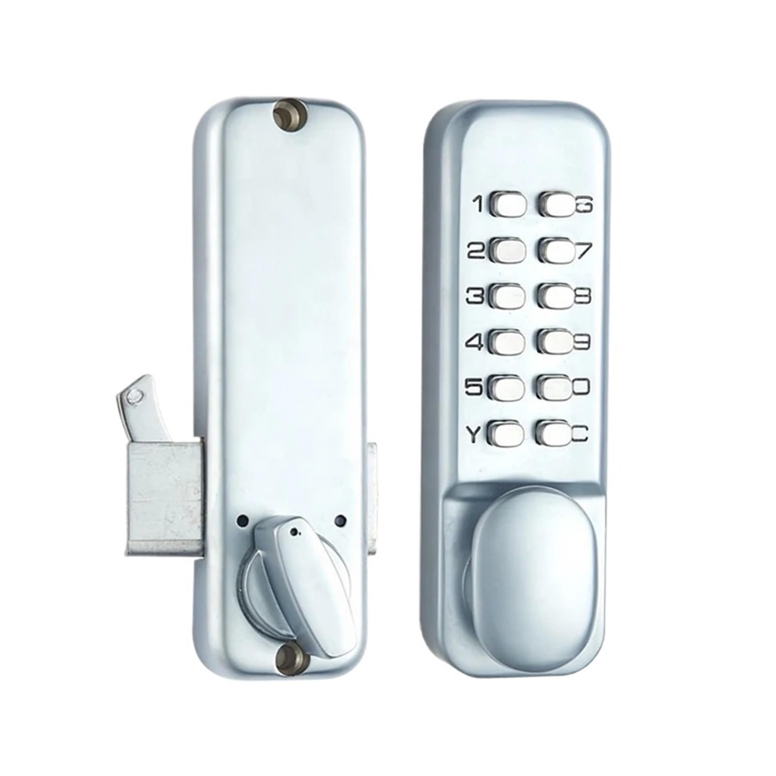 DIGNIFE Smart Door Lock, Rainproof Sliding Gate Lock Mechanical Push Button Combination Smart Door Lock