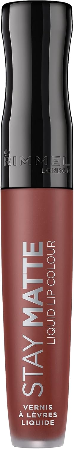 Rimmel London Stay Matte Liquid Lipstick, Trouble Slider, Nude Shade 5, 5 ml