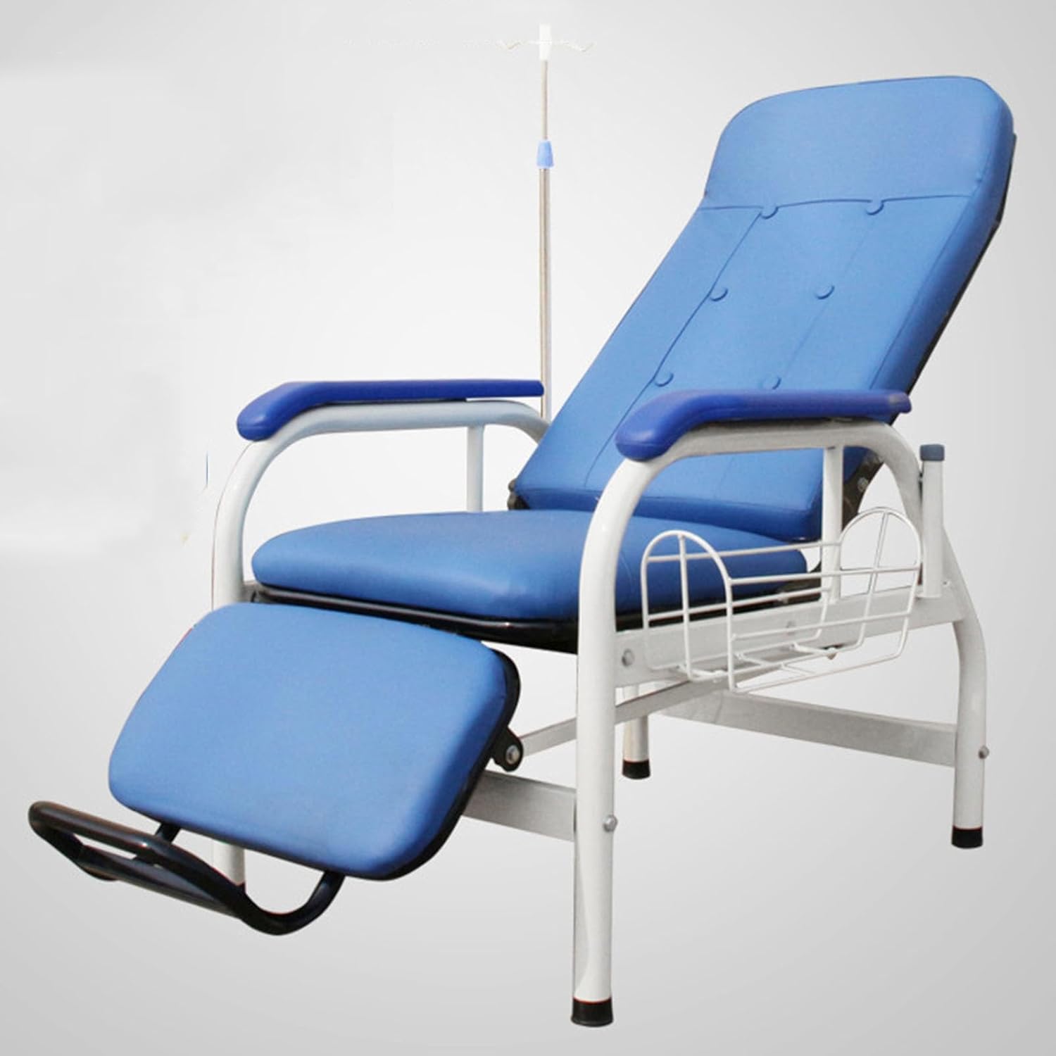 Fully Reclining Reception Chair with Adjustable Armrests, Sturdy Steel Frame, Perfect for Medical Offices, Phlebotomy, Research Labs & Business Waiting Areas