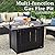 Greesum 44" Propane Gas Fire Pit Table 50,000 BTU Outdoor Rectangular FirePit with Lid, Rain Cover for Outside Garden Backyard Deck Patio, Black