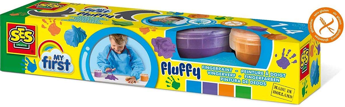 Ses Creative Purple/Blue/Orange My First - Fluffy Fingerpaint 4X120ml
