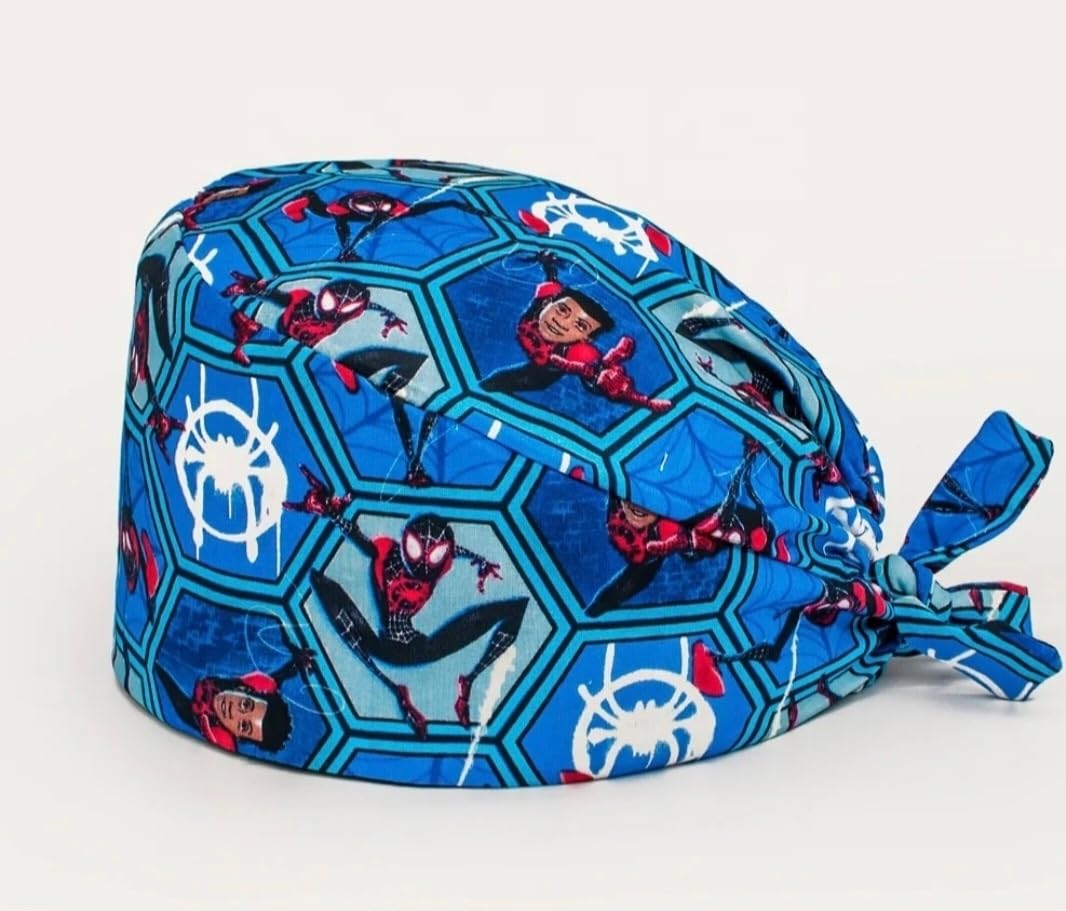 Spiderman Surgical Hat, Spiderman Hat Pielęgniarstwo Czepek Szpiderman wielokrotnego użytku Marvel czapki chirurgiczne