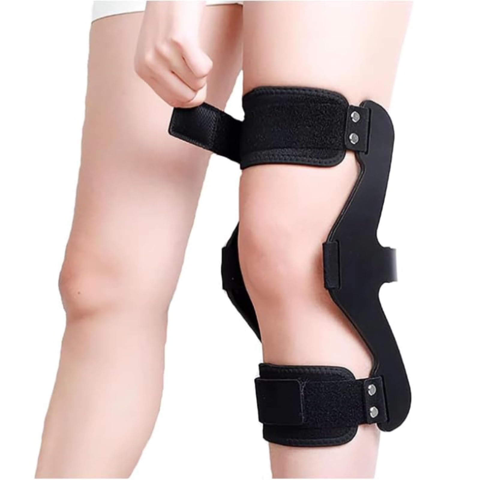 Tutore for iperestensione del Ginocchio, ortesi di Supporto Regolabile for Ginocchio, protettore immobilizzatore for alleviare Il Dolore articolare(XL)
