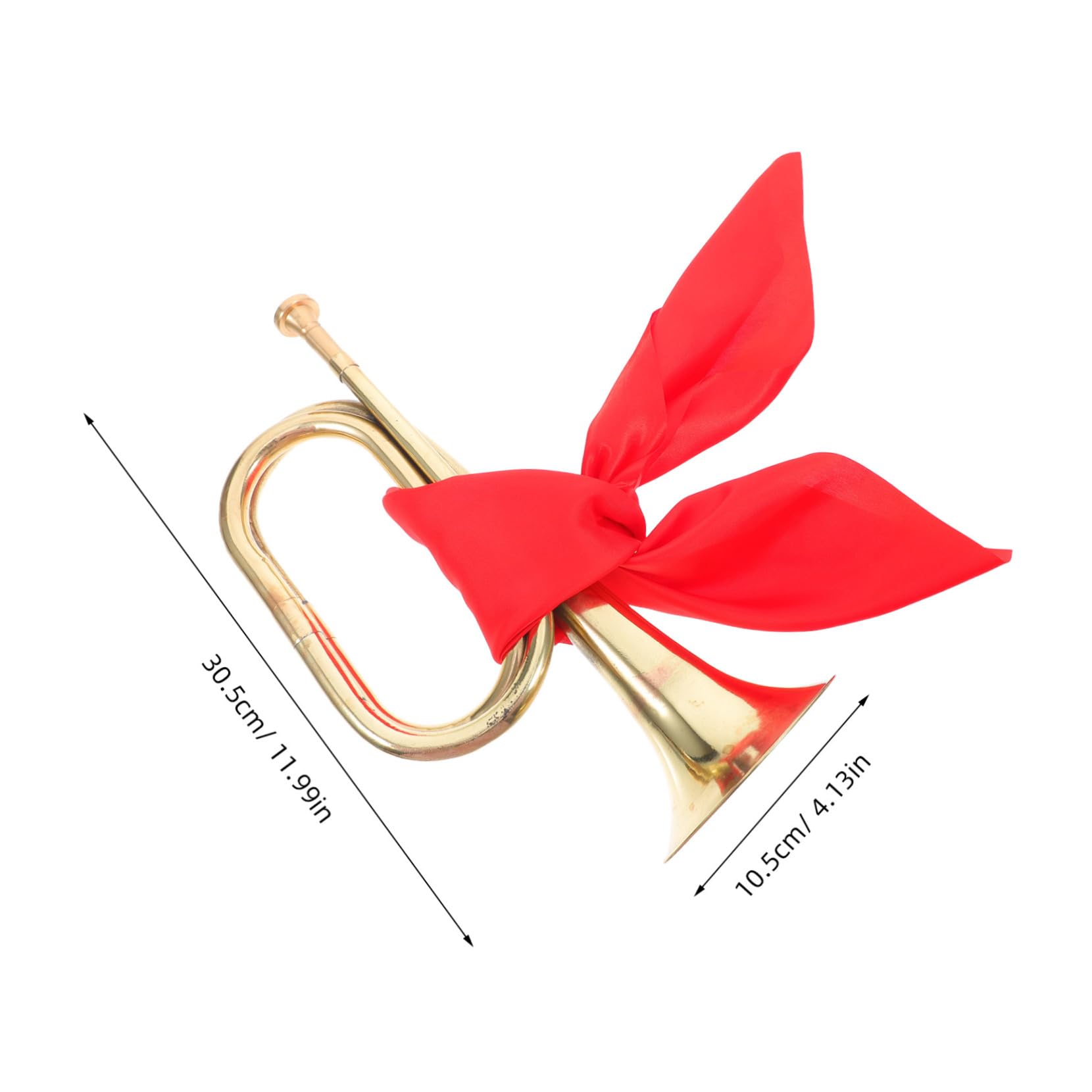 ERINGOGO Metal Bugle Trumpet for Beginners Music Instrument for School Bands Teen Musicians and Orchestras Elegant Design with Scarf for Performance