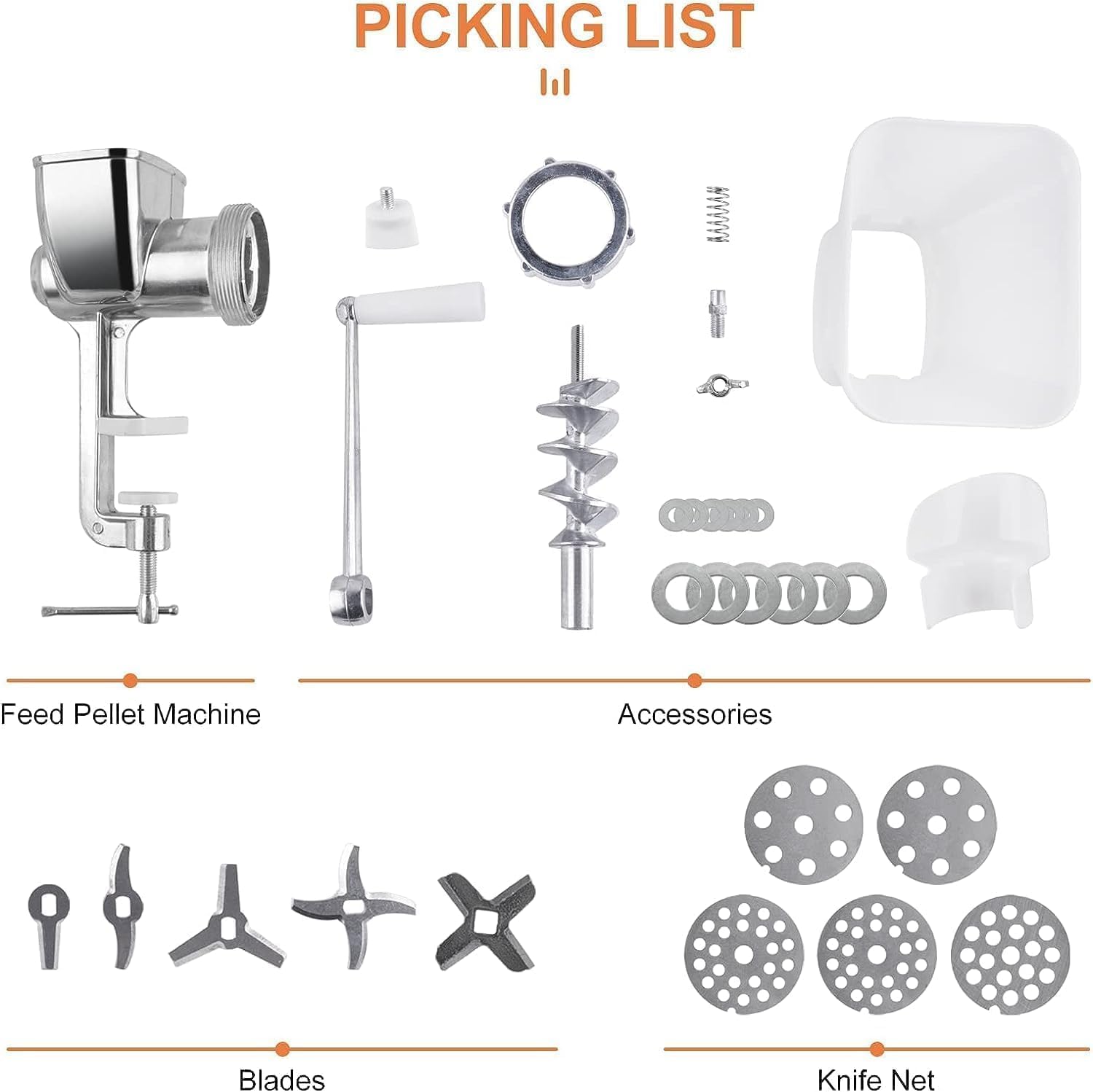 YUCHENGTECH Manual Animal Feed Food Pellet Machine Pet Dog Cat Food Pellet Mell Maker Machine with 4mm/5mm/6mm/7mm Molds