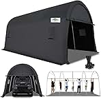 COBIZI Carport 10x20 FT Heavy Duty, Portable Garage, Carport Canopy with All-Steel Metal Frame & Vents, Round Style Outdoor Storage Shed for Car, Truck, Boat, Patio Furniture Anti-Snow Waterproof