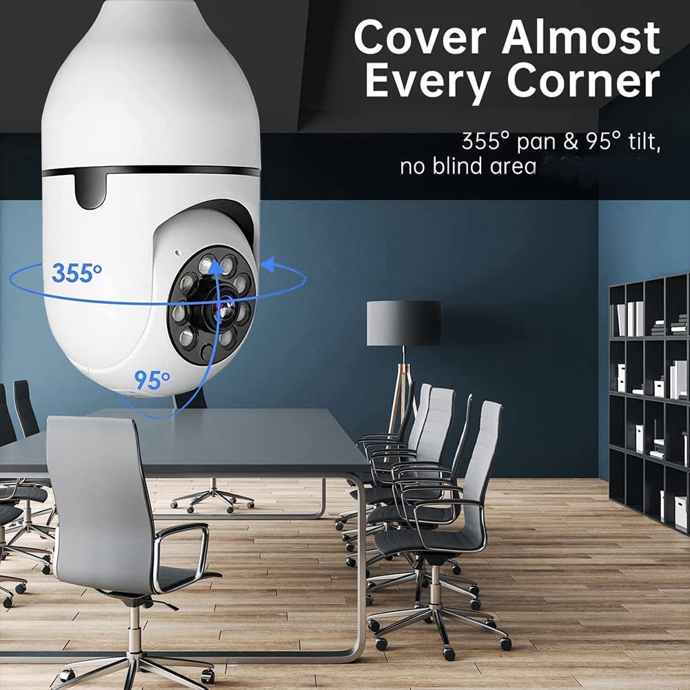 4 Pièces Ampoule Caméra de Sécurité Extérieure 2.4G Wifi Prise de Lumière Caméra de Sécurité Caméra de Sécurité Ampoule Extérieure Ampoule Caméras