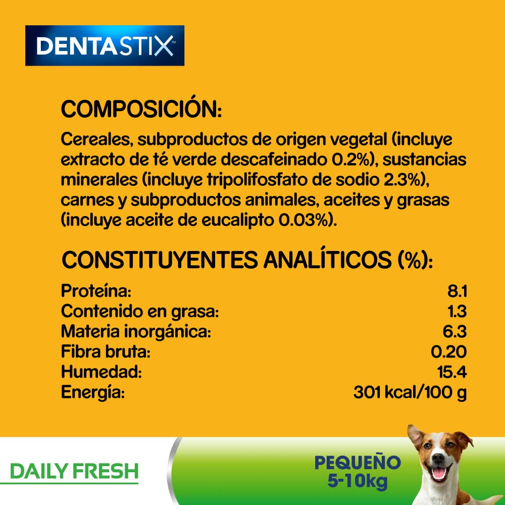 Pedigree Dentastix Fresh Snack Dental para la Higiene Oral y contra el Mal Aliento de Perros Pequeños (4 Paquetes de 28ud)