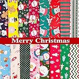 🎄 DIY WEIHNACHTSBAUMWOLLSTOFF: Dieses Weihnachts-Patchwork-Set eignet sich sehr gut für Nähanfänger oder DIY-Bastelliebhaber. Sie können diese Weihnachtsstoffe zum Basteln mit Ihrer Familie, Kindern oder Freunden verwenden und den Spaß am Basteln erleben.