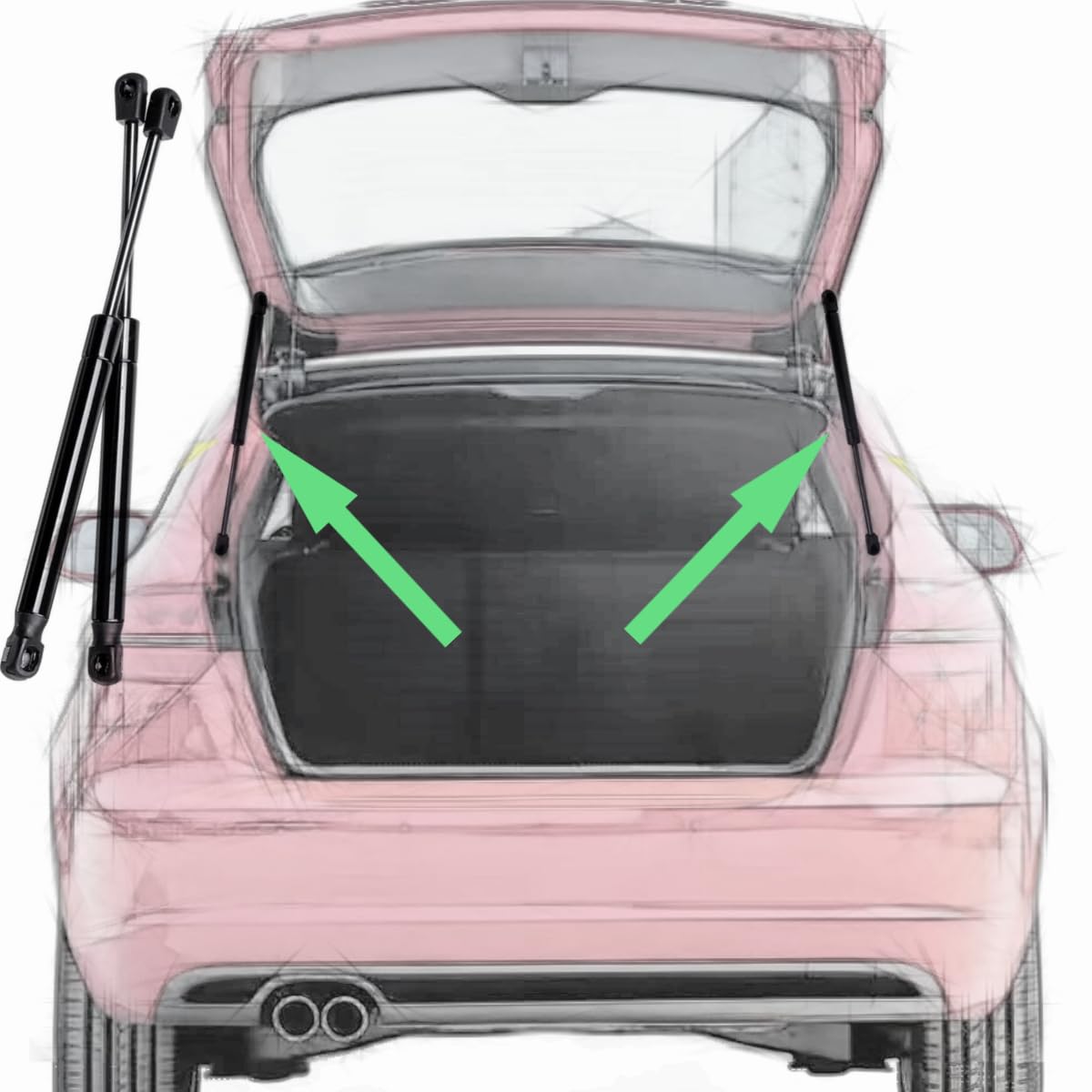 Molle a gas (pistoni portellone posteriore) per MAZDA XEDOS serie